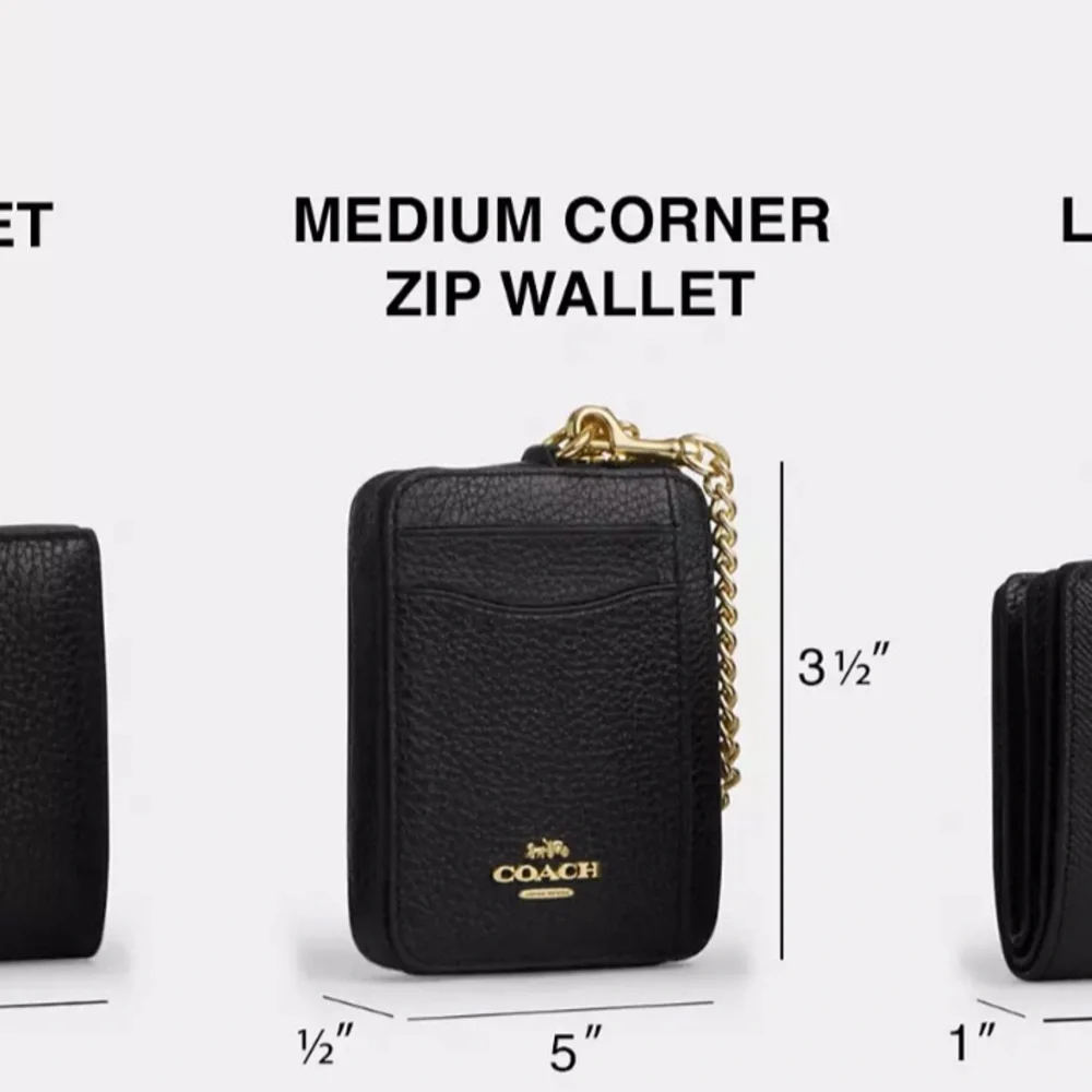 Coach Heart Zip Card Case - NWT